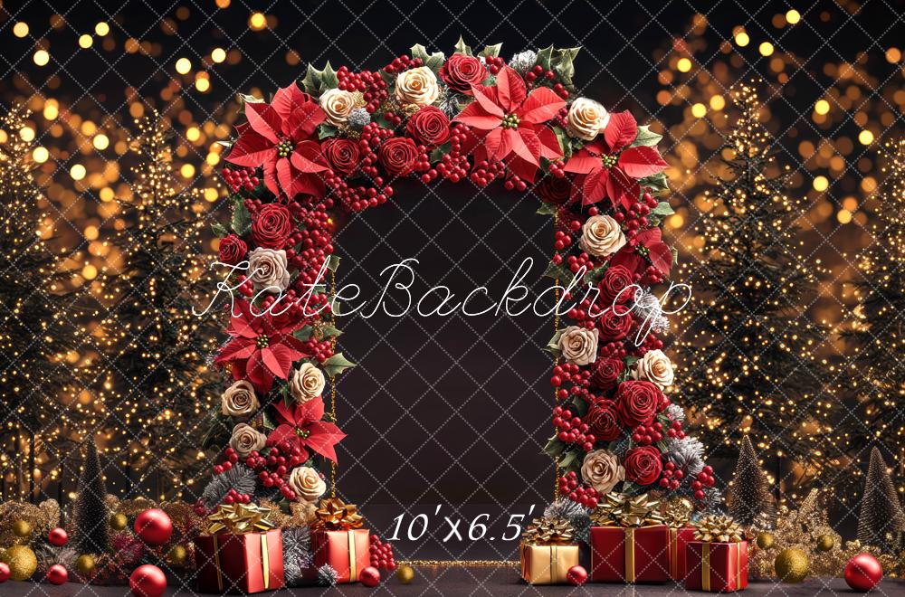 Kate Christmas Floral Arch Lights Backdrop Designed by Mini MakeBelieve - Image 4