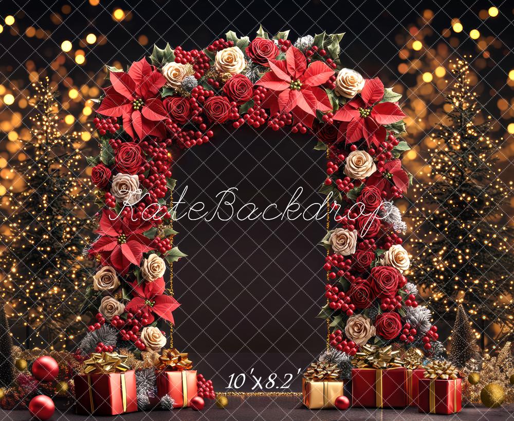 Kate Christmas Floral Arch Lights Backdrop Designed by Mini MakeBelieve - Image 6