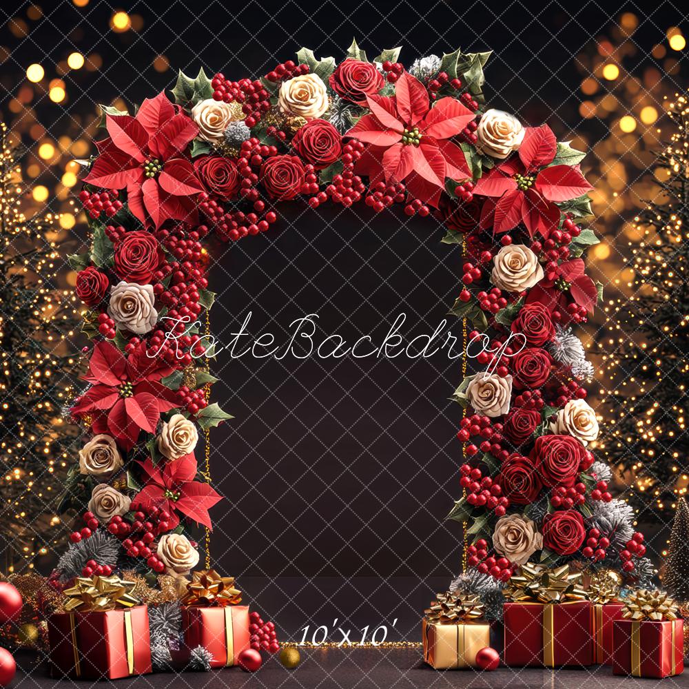 Kate Christmas Floral Arch Lights Backdrop Designed by Mini MakeBelieve - Image 7