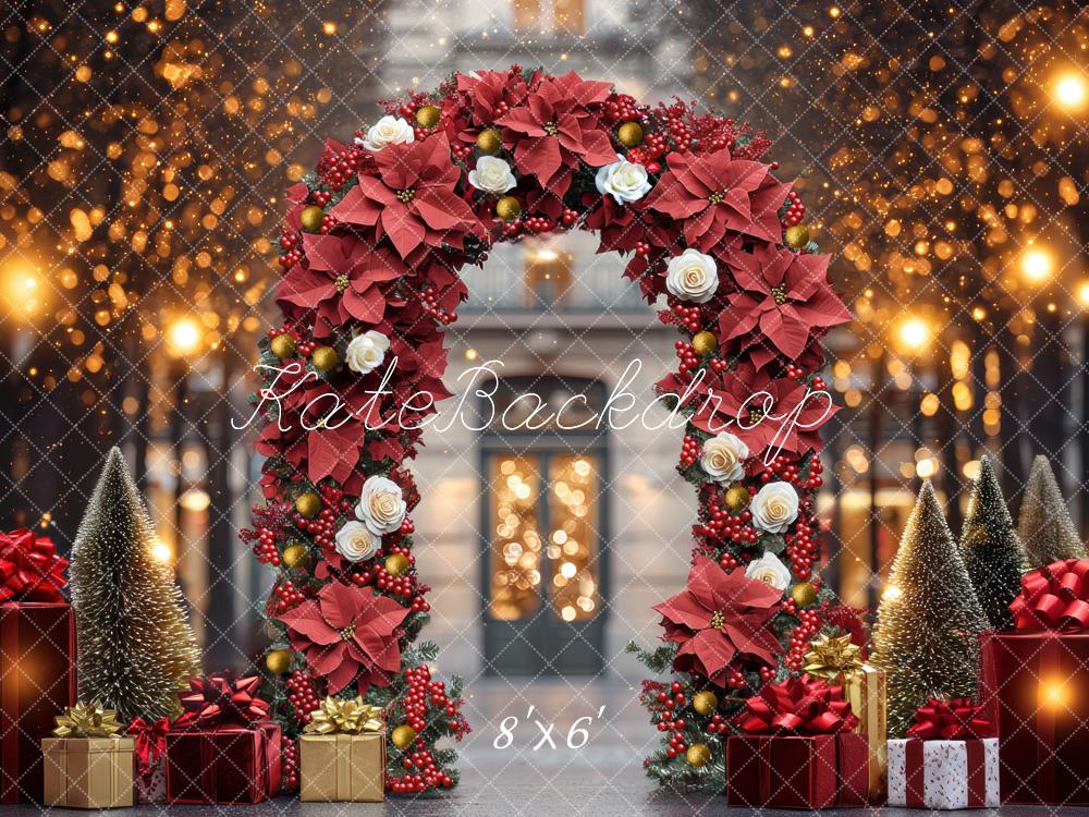 Kate Christmas Floral Arch Presents Bokeh Backdrop Designed by Mini MakeBelieve - Image 3