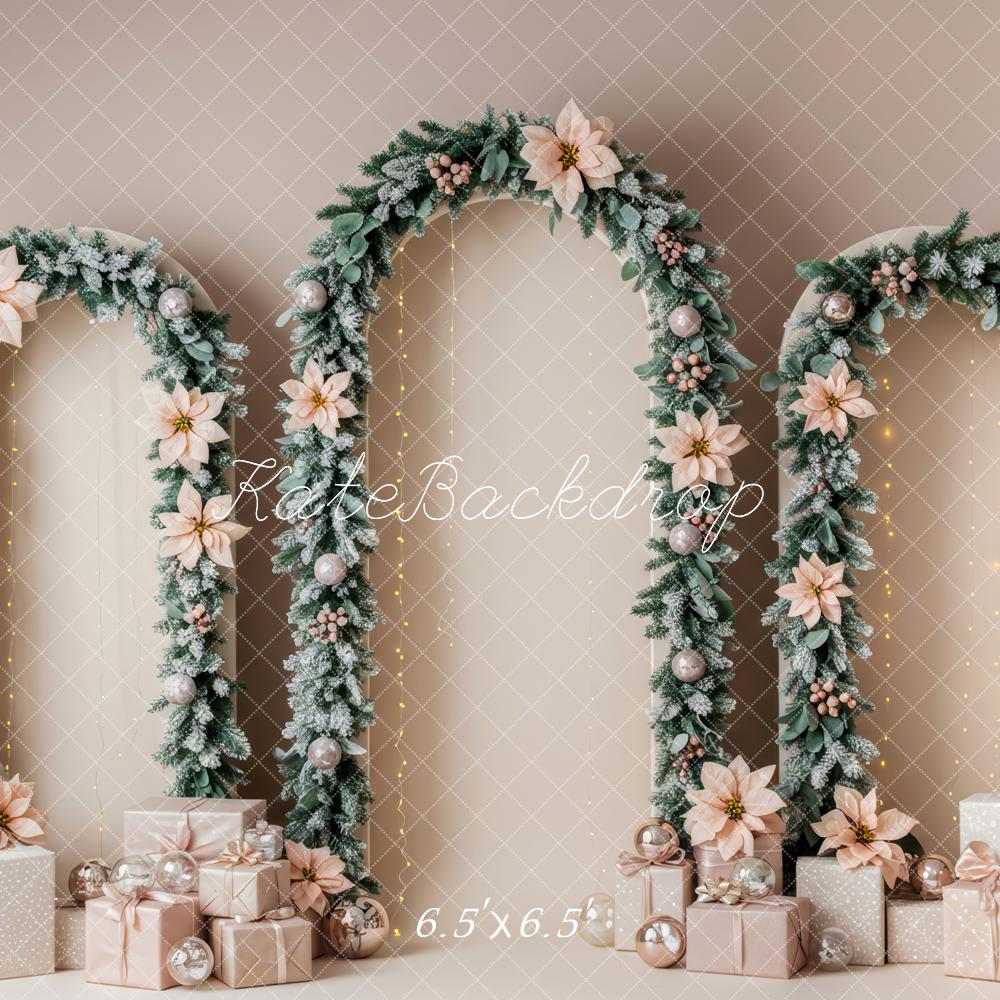 Kate Christmas Floral Arch Gift Backdrop Designed by Patty Robert - Image 2