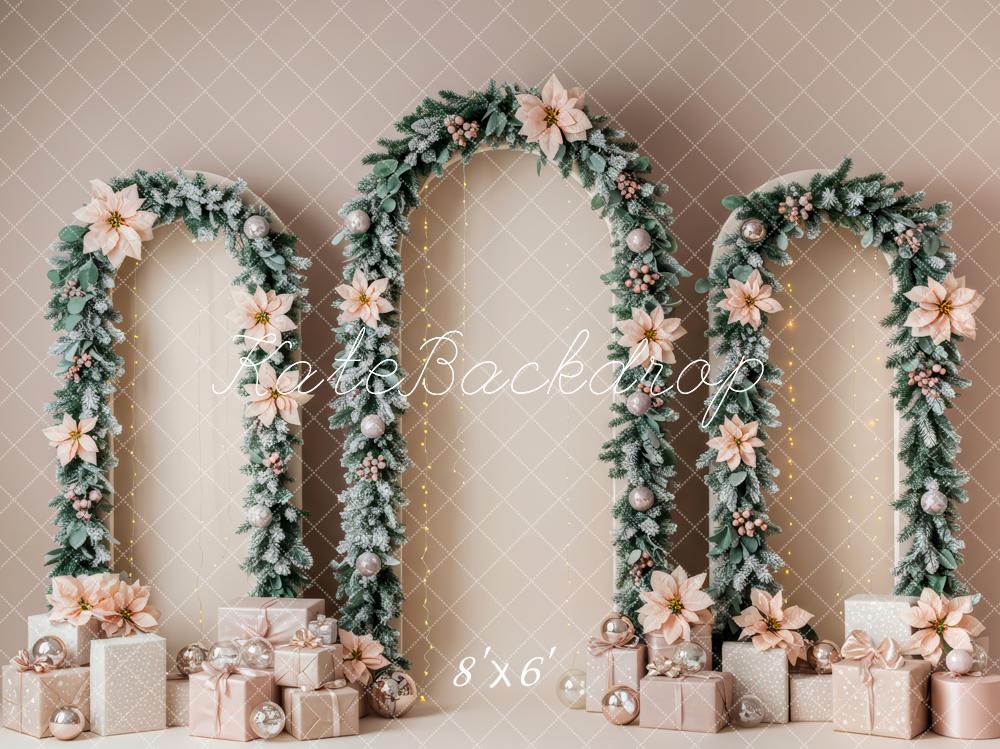 Kate Christmas Floral Arch Gift Backdrop Designed by Patty Robert - Image 3