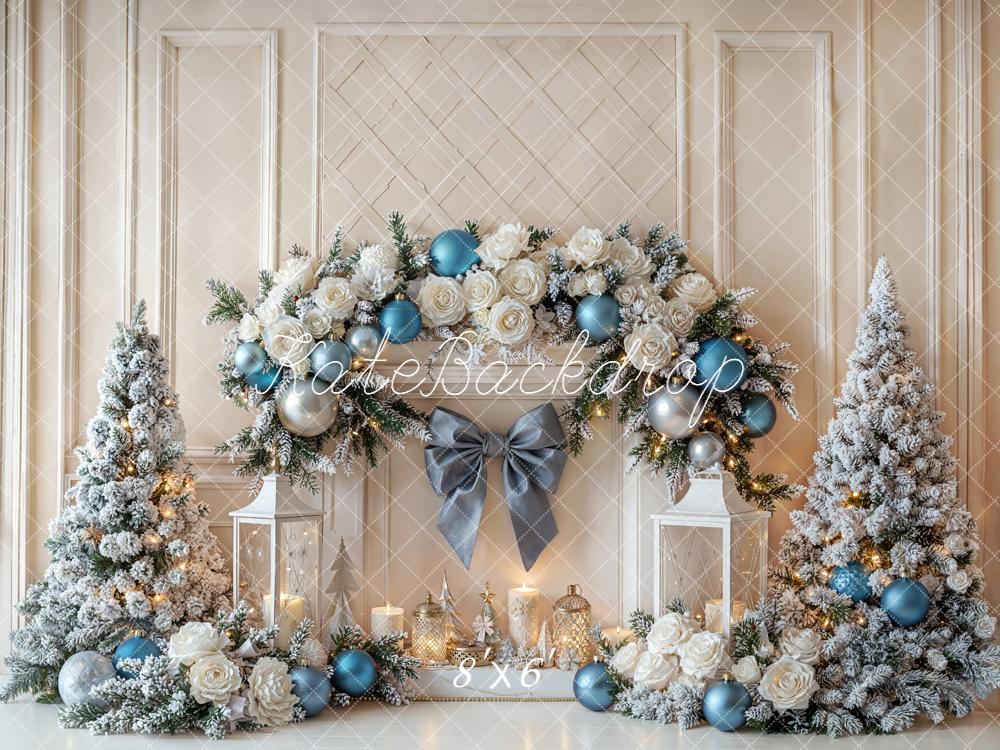Kate Christmas Floral Arch Trees Backdrop Designed by Emetselch - Image 3