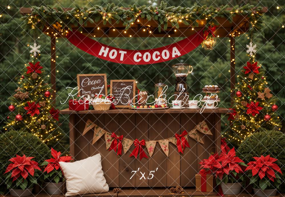 Kate Christmas Forest Hot Cocoa Stand Backdrop Designed by Emetselch - Image 2
