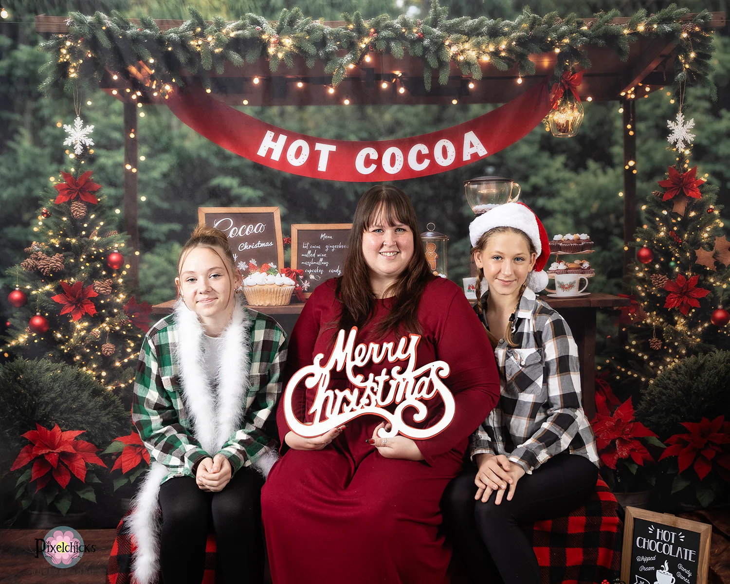 Kate Christmas Forest Hot Cocoa Stand Backdrop Designed by Emetselch - Image 4