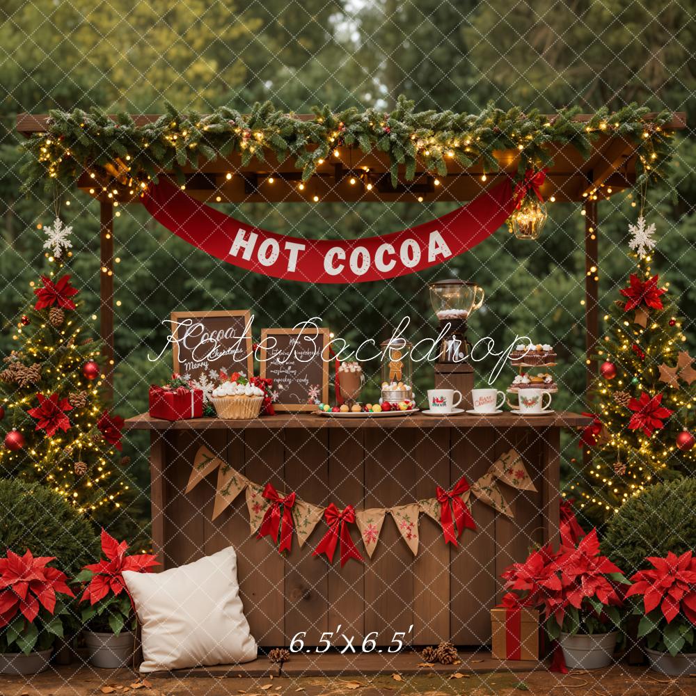 Kate Christmas Forest Hot Cocoa Stand Backdrop Designed by Emetselch - Image 5