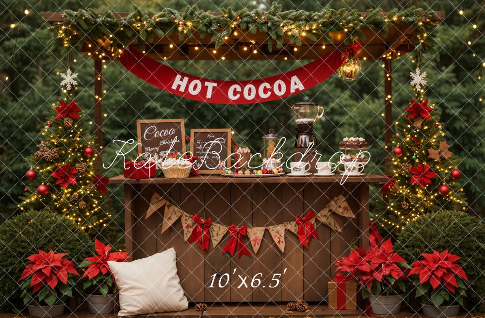 Kate Christmas Forest Hot Cocoa Stand Backdrop Designed by Emetselch - Image 7