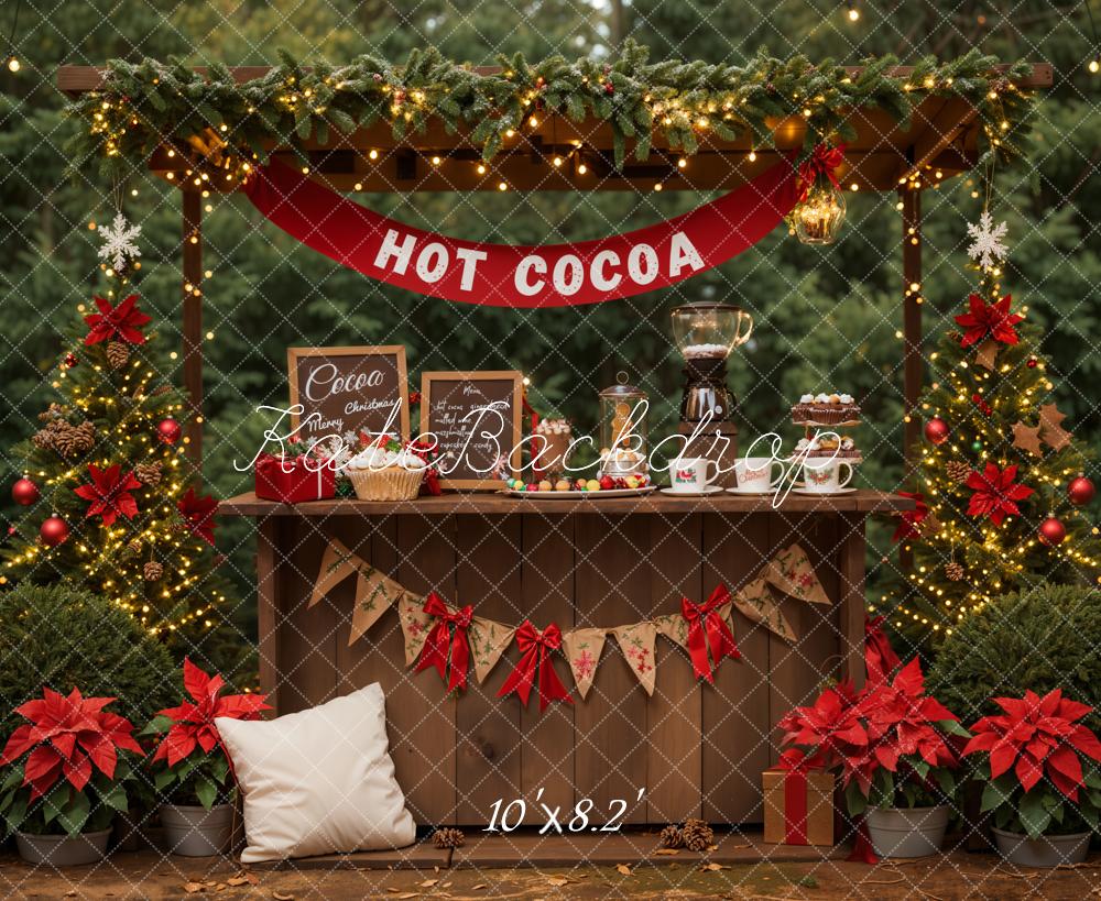 Kate Christmas Forest Hot Cocoa Stand Backdrop Designed by Emetselch - Image 8