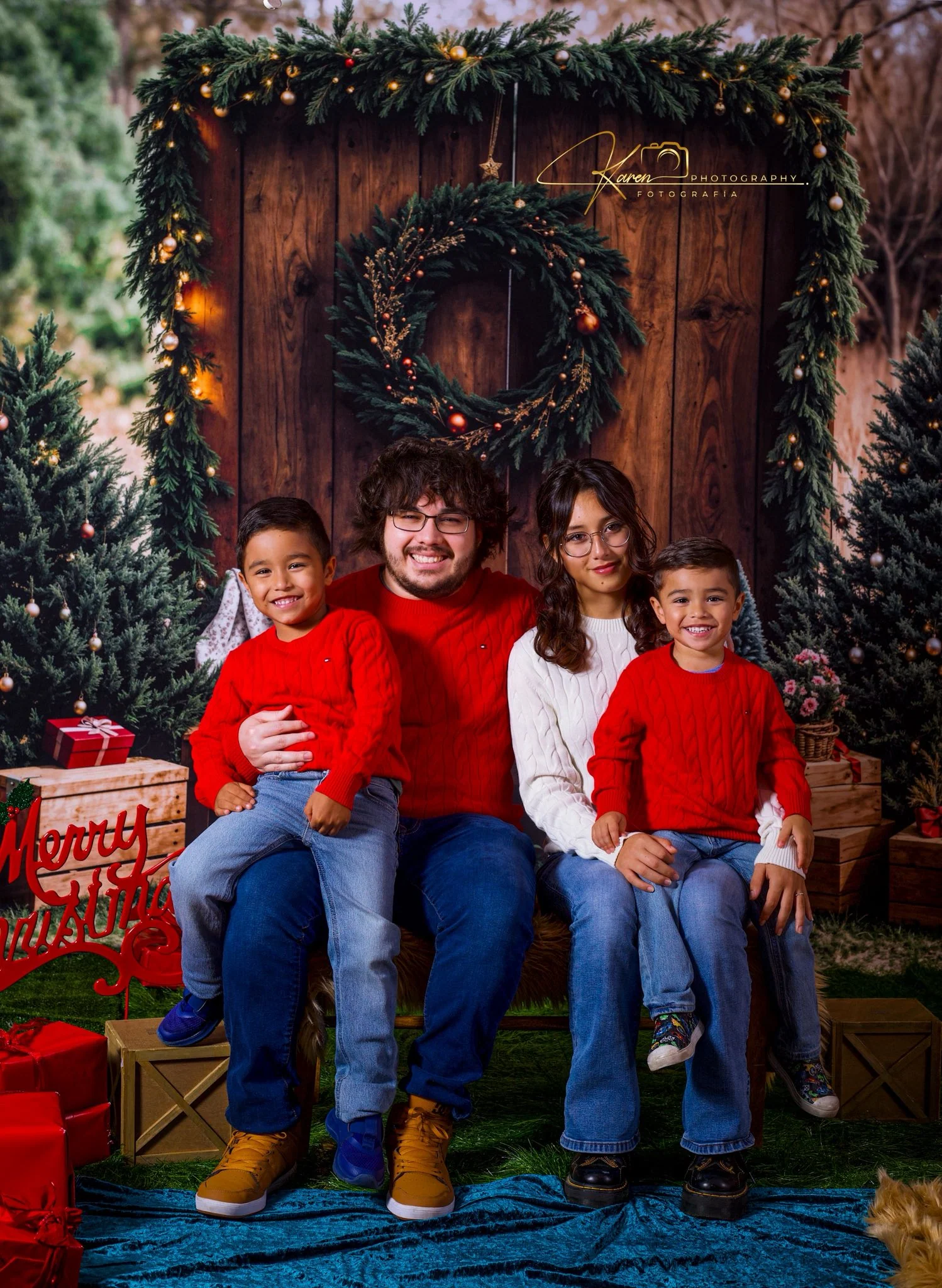 Kate Christmas Forest Rustic Wooden Barn Backdrop Designed by Emetselch - Image 4