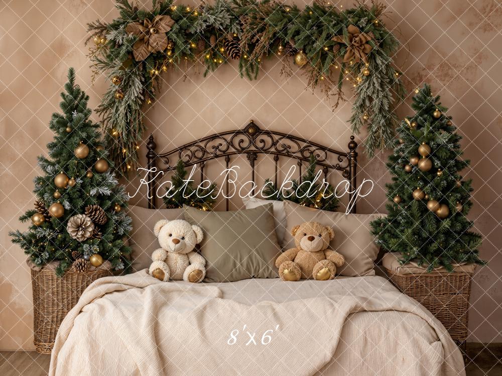 Kate Christmas Bed Teddy Bears Backdrop Designed by Emetselch - Image 4