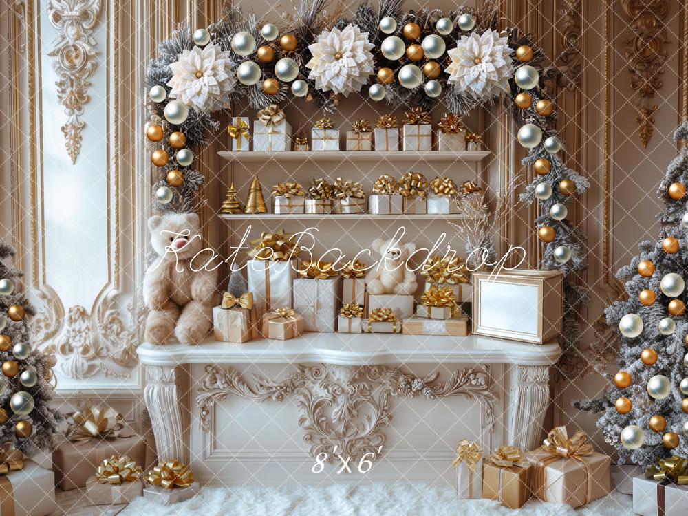 Kate Christmas Gift Arch Shelves Ornaments Backdrop Designed by Mini MakeBelieve - Image 3