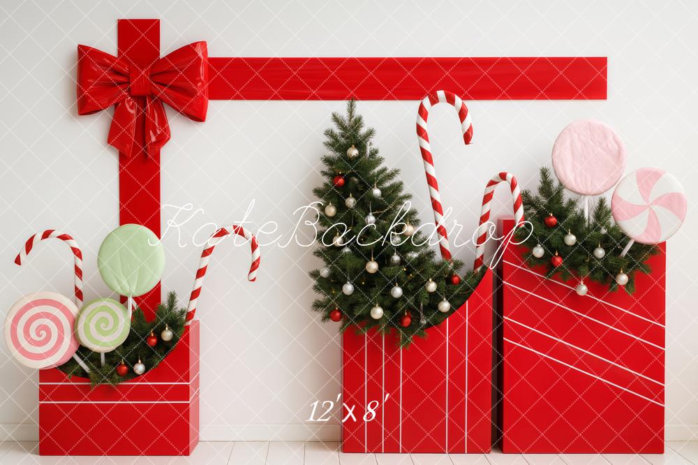 Kate Christmas Gift Boxes Lollipops Candy Canes Backdrop Designed by Patty Robert - Image 8