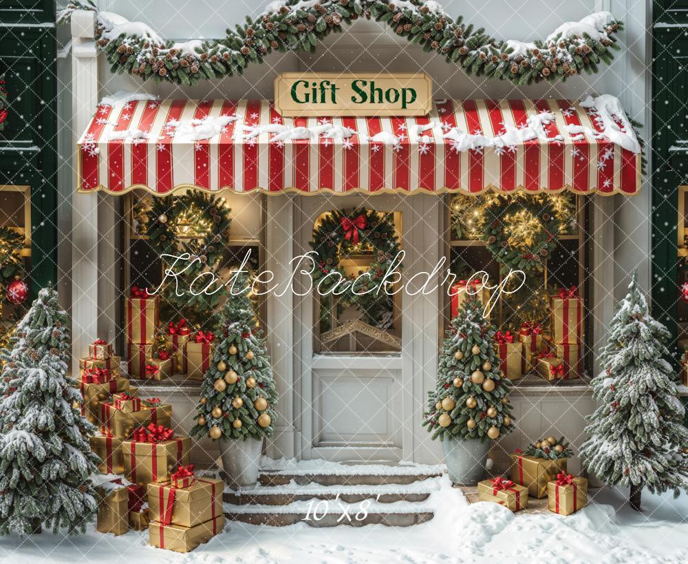 Kate Christmas Gift Shop Snow Backdrop Designed by Emetselch - Image 6