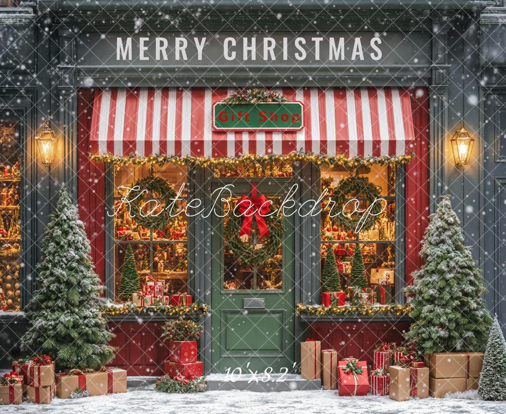 Kate Christmas Gift Shop Tree Backdrop Designed by Emetselch - Image 6