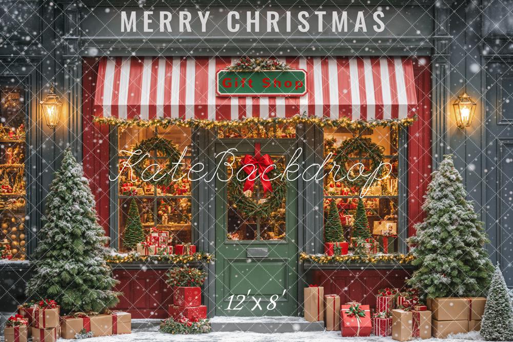 Kate Christmas Gift Shop Tree Backdrop Designed by Emetselch - Image 7