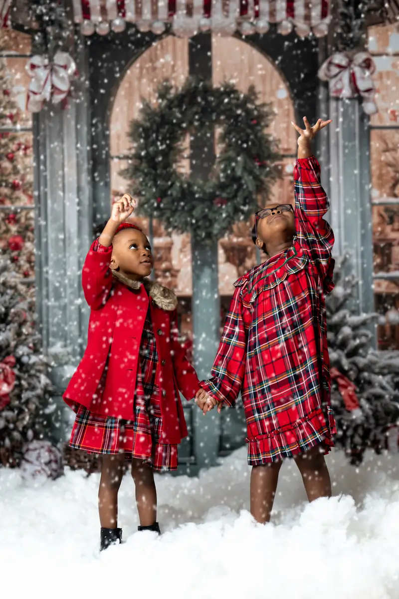 Kate Christmas Gift Store in Snow Fleece Backdrop for Photography - Image 12