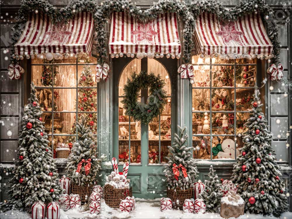 Kate Christmas Gift Store in Snow Fleece Backdrop for Photography - Image 13
