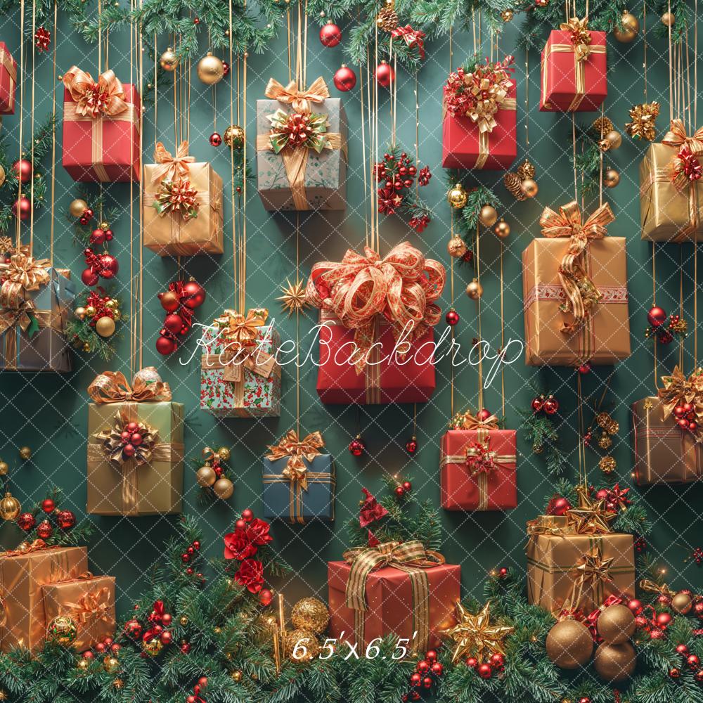 Kate Christmas Gifts Ornaments Green Backdrop Designed by Emetselch - Image 2