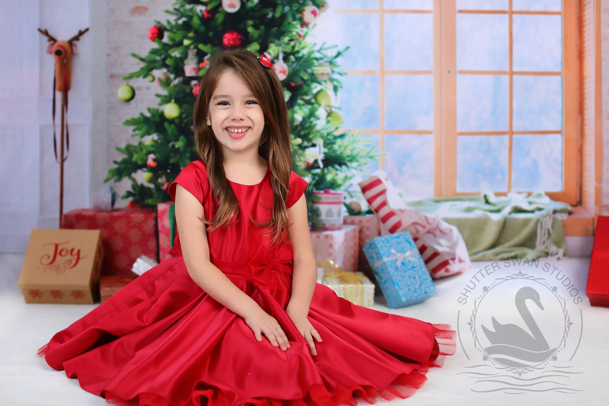 Kate Christmas Gifts Room Decoration Window View Backdrop - Image 5
