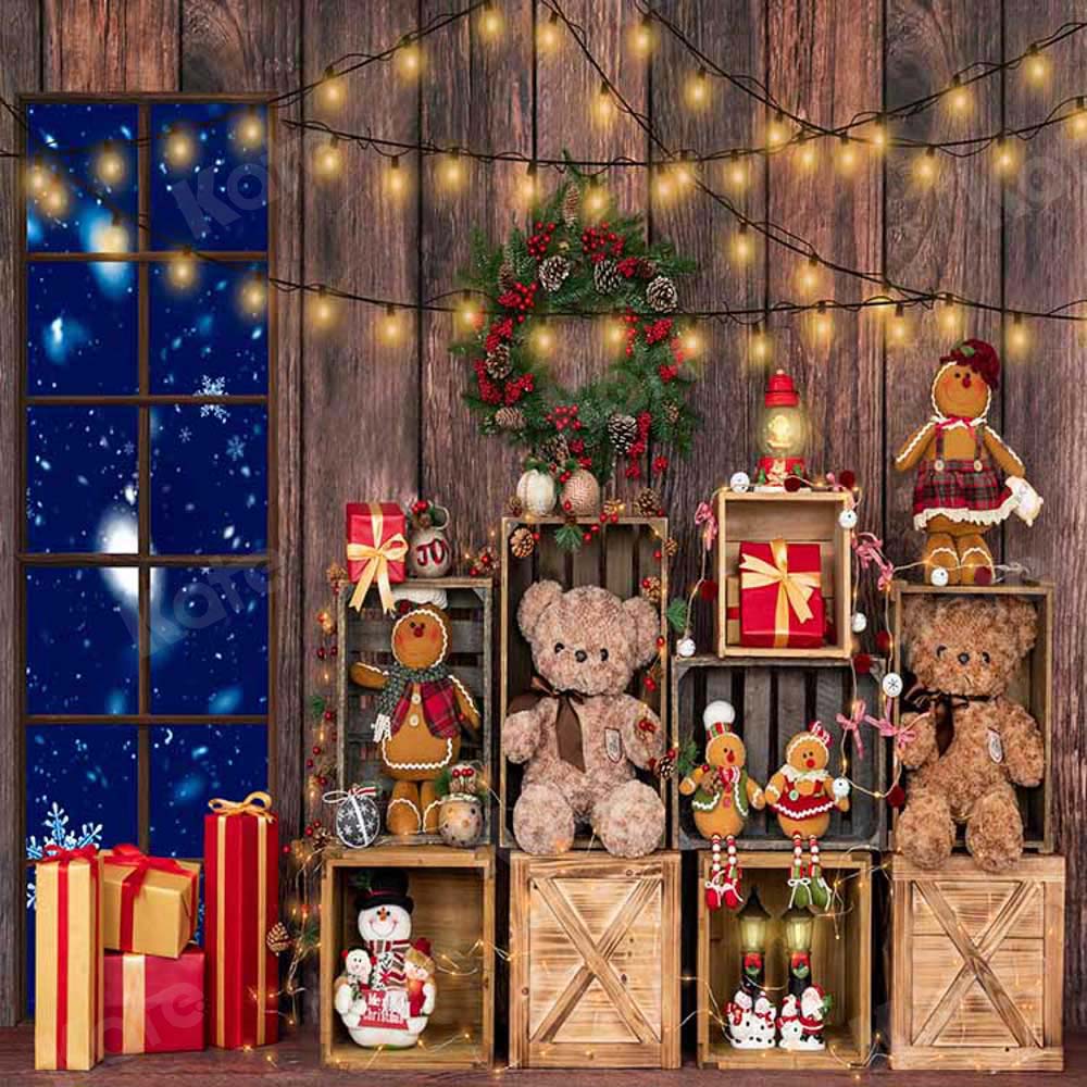 Kate Christmas Gifts Winter Wood Backdrop Designed by Emetselch - Image 2