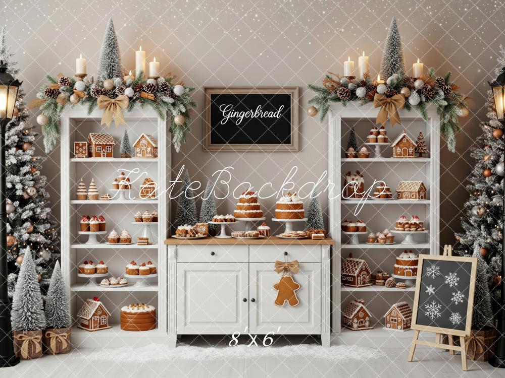 Kate Christmas Gingerbread Dessert Shelves Backdrop Designed by Patty Robert - Image 3