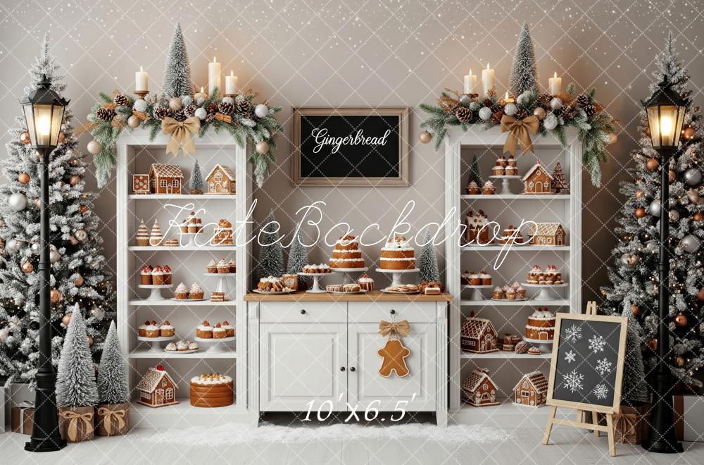 Kate Christmas Gingerbread Dessert Shelves Backdrop Designed by Patty Robert - Image 4