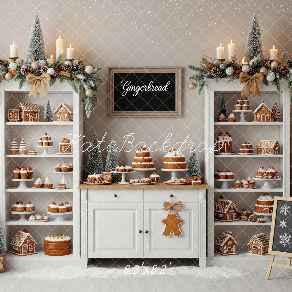 Kate Christmas Gingerbread Dessert Shelves Backdrop Designed by Patty Robert - Image 5
