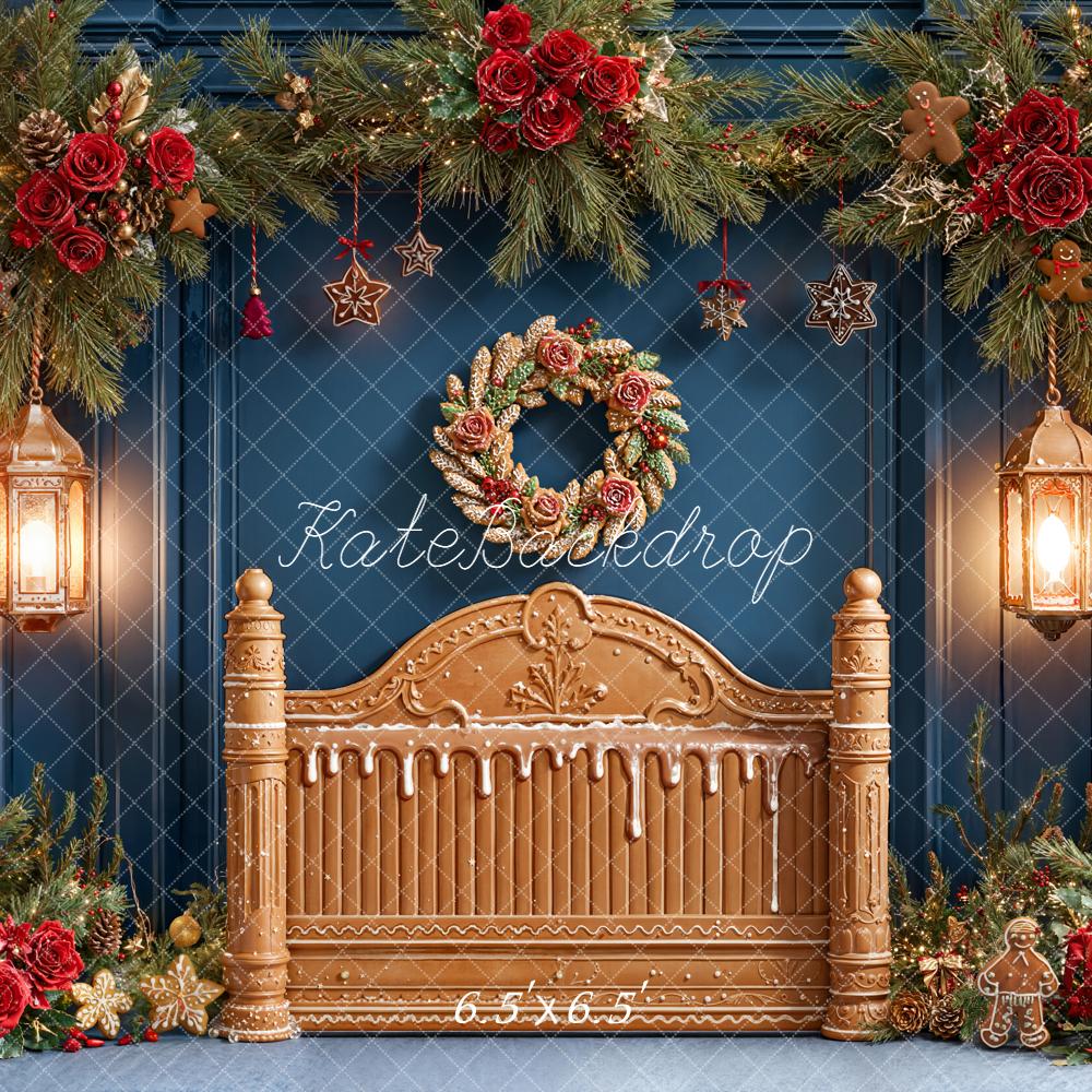 Kate Christmas Gingerbread Headboard Garland Backdrop Designed by Emetselch - Image 2