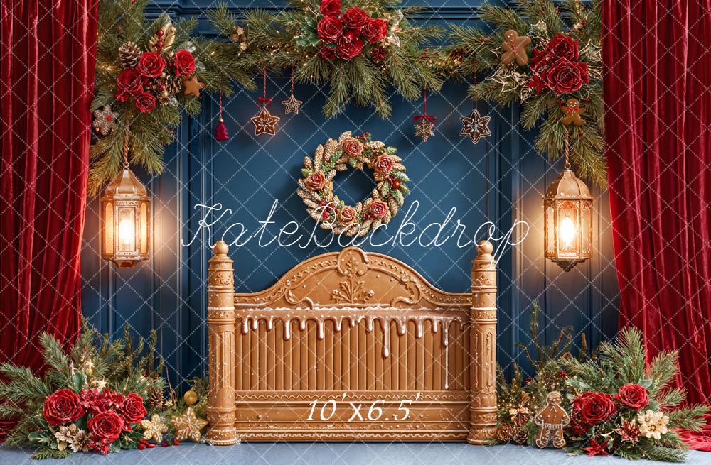 Kate Christmas Gingerbread Headboard Garland Backdrop Designed by Emetselch - Image 4