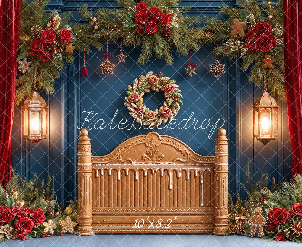 Kate Christmas Gingerbread Headboard Garland Backdrop Designed by Emetselch - Image 6