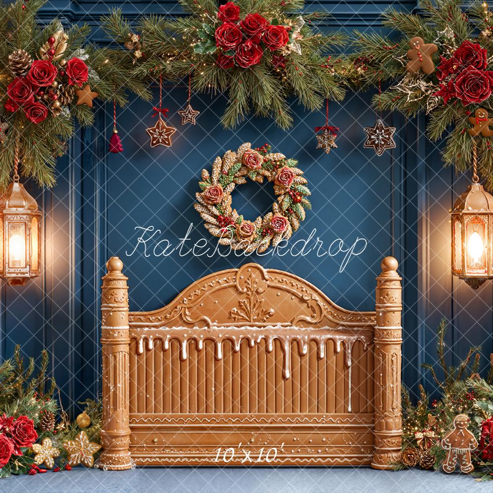 Kate Christmas Gingerbread Headboard Garland Backdrop Designed by Emetselch - Image 7