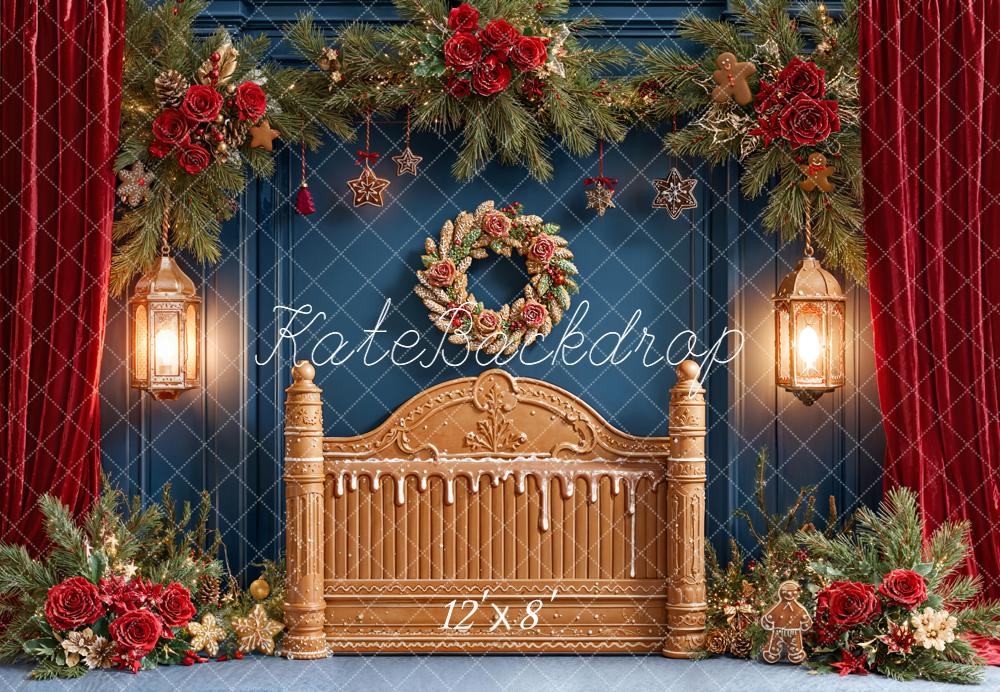 Kate Christmas Gingerbread Headboard Garland Backdrop Designed by Emetselch - Image 8