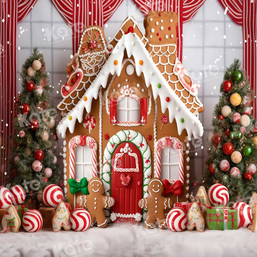 Kate Christmas Gingerbread House Candy Backdrop Designed by Chain Photography - Image 2