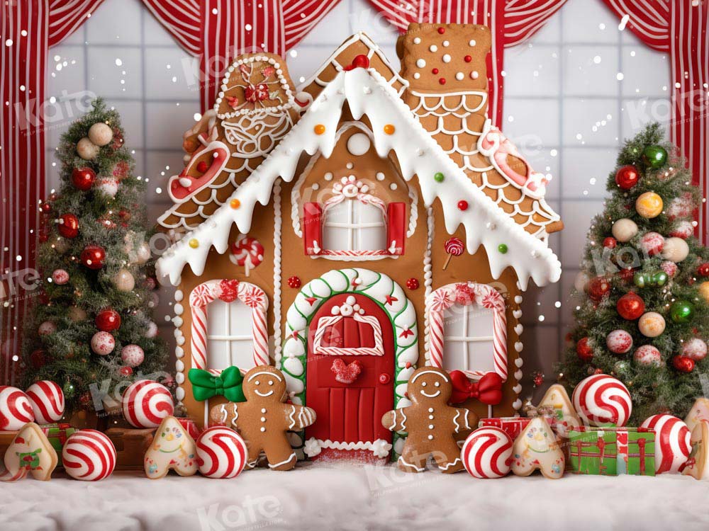 Kate Christmas Gingerbread House Candy Backdrop Designed by Chain Photography - Image 3
