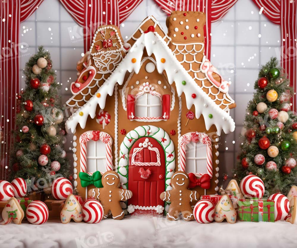 Kate Christmas Gingerbread House Candy Backdrop Designed by Chain Photography - Image 4