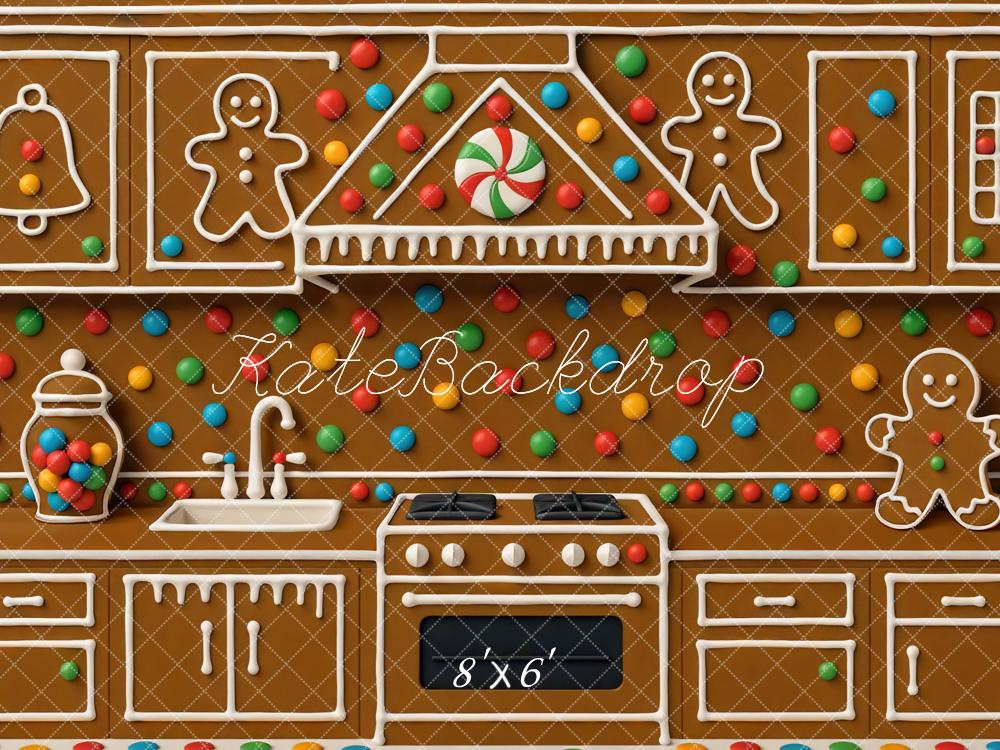 Kate Christmas Gingerbread Kitchen Biscuits Backdrop Designed by Mini MakeBelieve - Image 3
