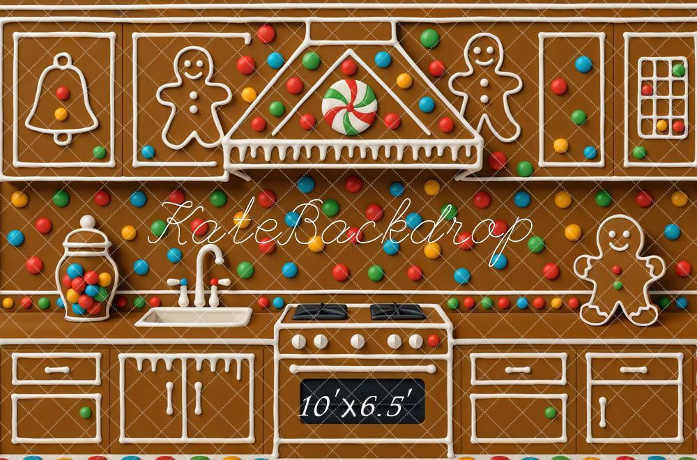 Kate Christmas Gingerbread Kitchen Biscuits Backdrop Designed by Mini MakeBelieve - Image 4