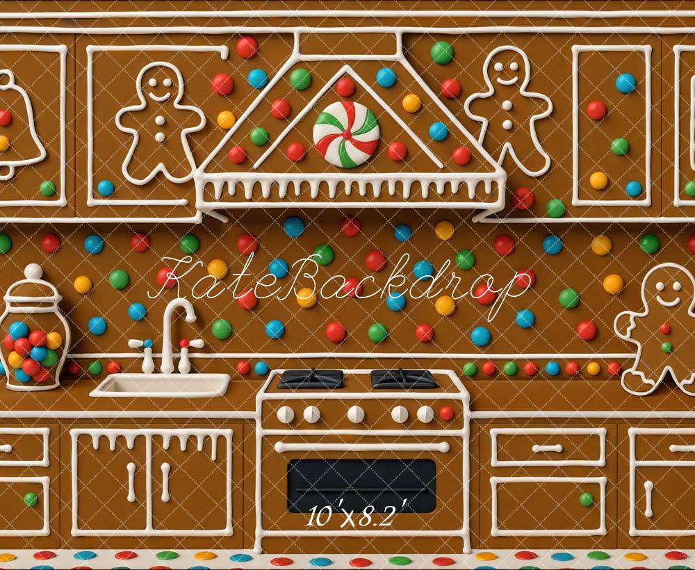 Kate Christmas Gingerbread Kitchen Biscuits Backdrop Designed by Mini MakeBelieve - Image 6
