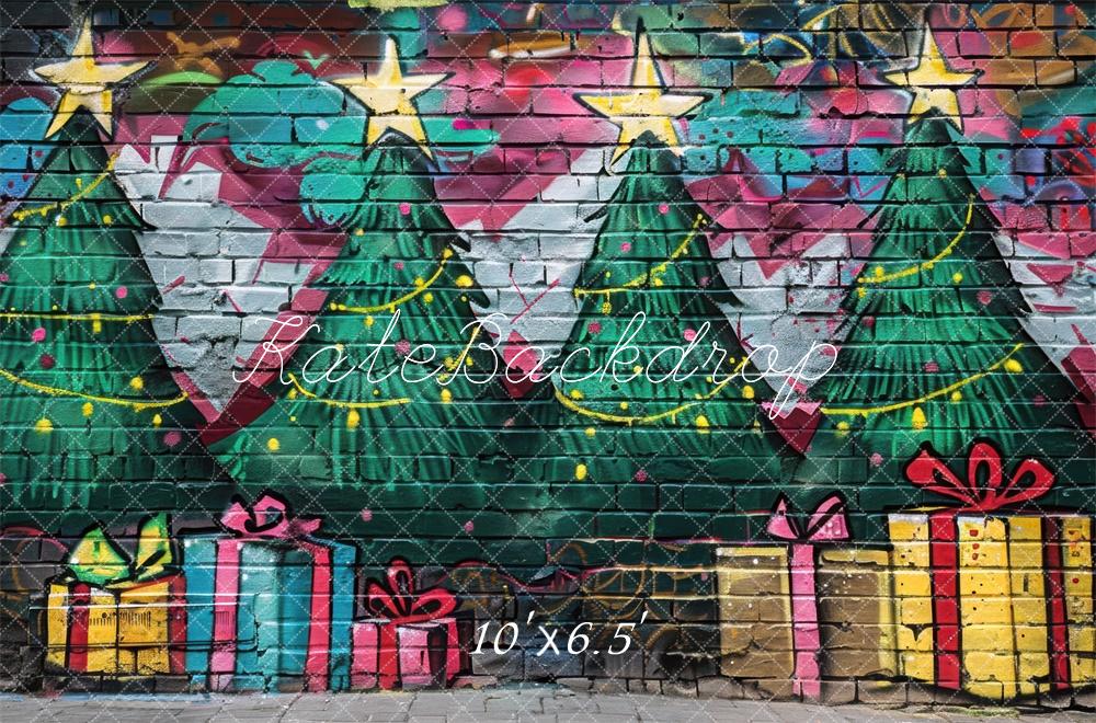 Kate Christmas Graffiti Brick Wall Backdrop Designed by Mini MakeBelieve - Image 4