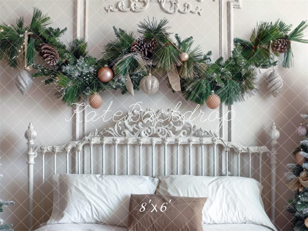 Kate Christmas Headboard Bedroom White Backdrop Designed by Mini MakeBelieve - Image 3