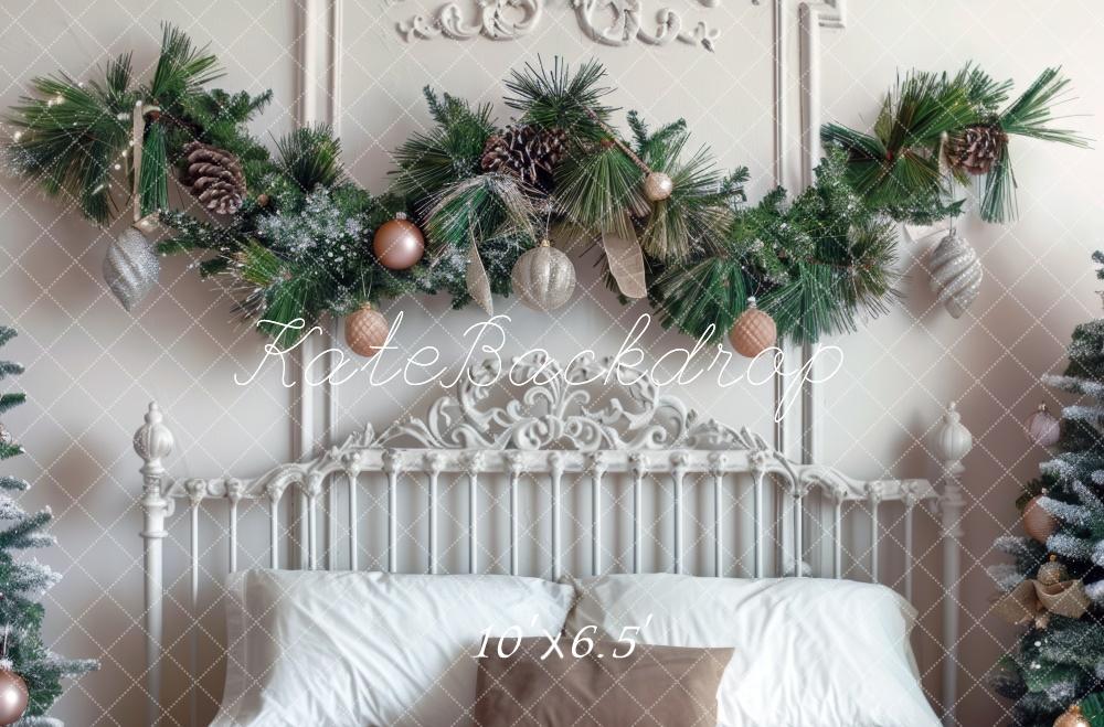 Kate Christmas Headboard Bedroom White Backdrop Designed by Mini MakeBelieve - Image 4