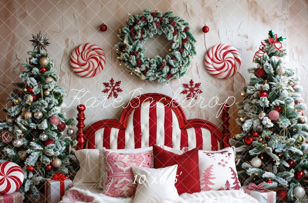 Kate Christmas Headboard Candy Cane Tree Backdrop Designed by Patty Robert - Image 4