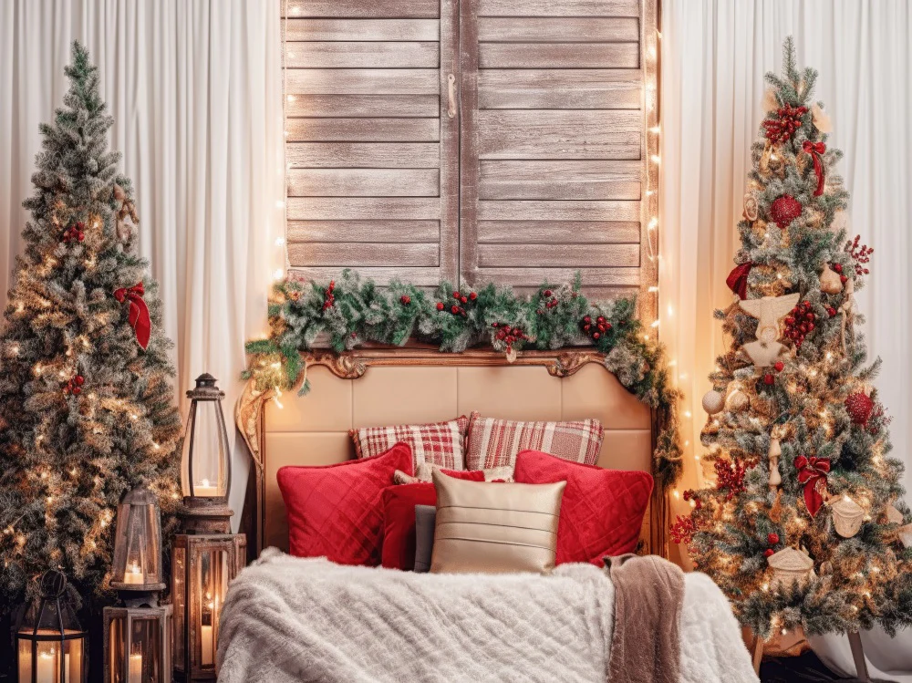 Kate Christmas Headboard Tree Boudoir Backdrop for Photography - Image 5