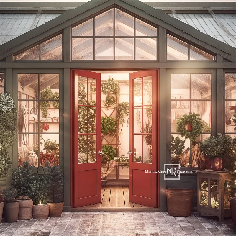 Kate Christmas Holiday Greenhouse Backdrop Designed by Mandy Ringe Photography - Image 7