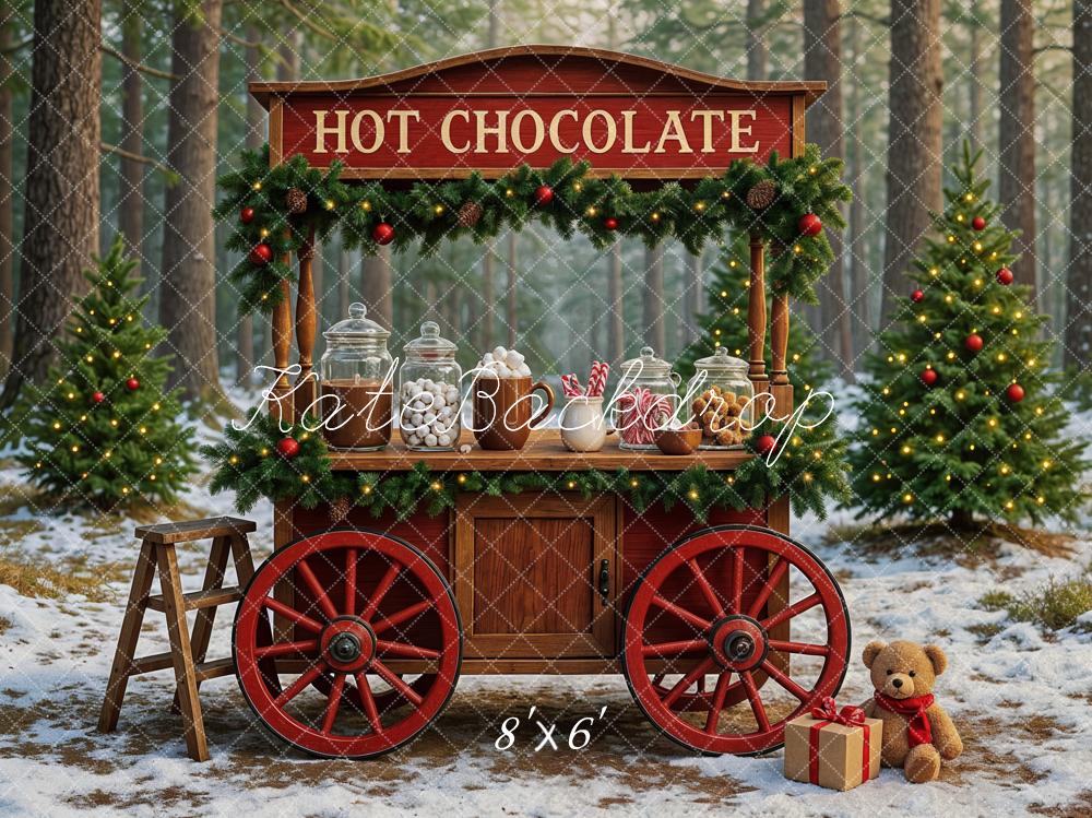 Kate Christmas Hot Chocolate Forest Backdrop Designed by Ashley Paul - Image 3