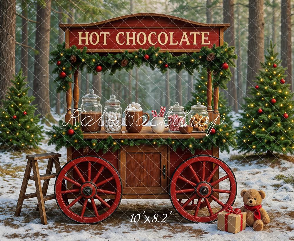 Kate Christmas Hot Chocolate Forest Backdrop Designed by Ashley Paul - Image 5