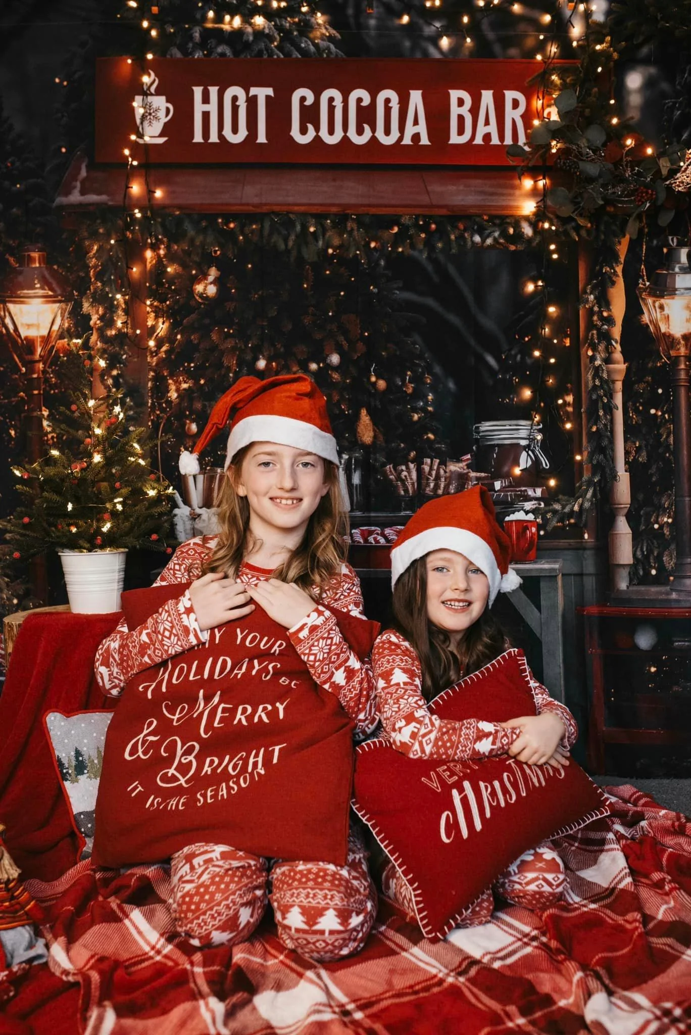 Kate Christmas Hot Cocoa Bar Backdrop for Photography - Image 3