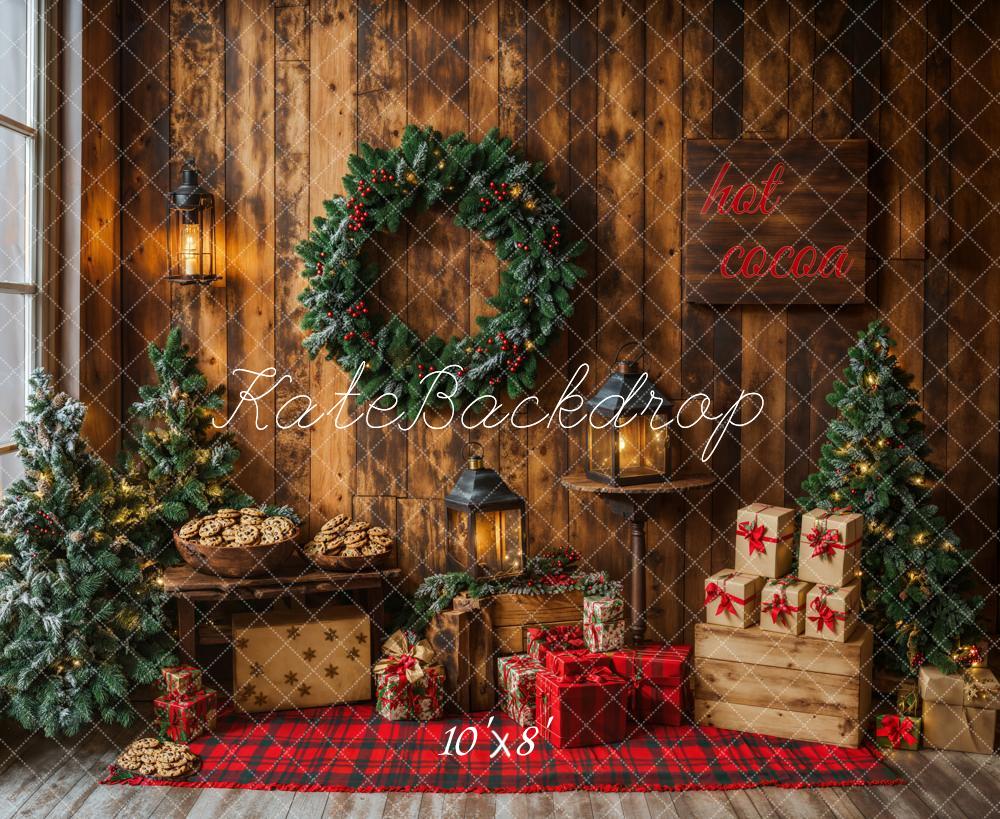 Kate Christmas Hot Cocoa Cookie Wreath Backdrop Designed by Emetselch - Image 6