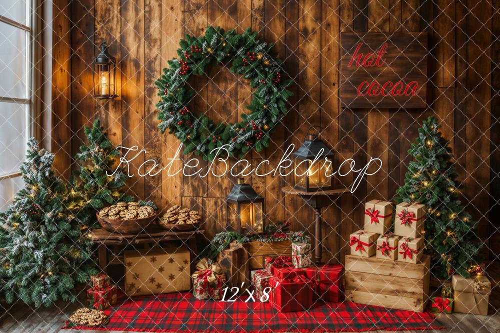 Kate Christmas Hot Cocoa Cookie Wreath Backdrop Designed by Emetselch - Image 7