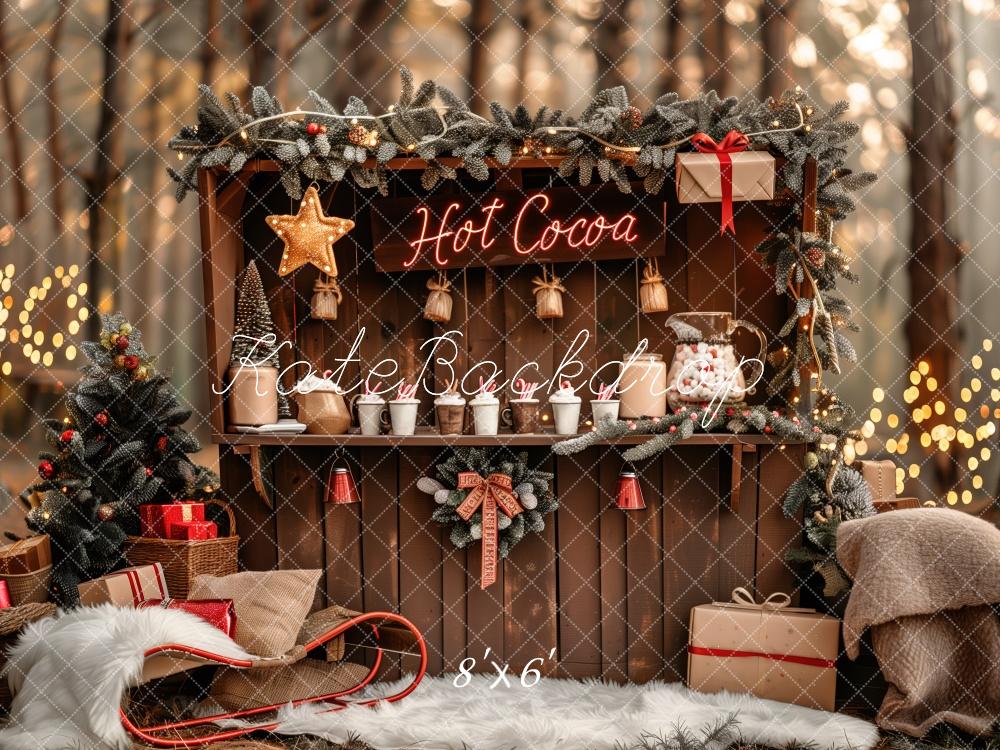 Kate Christmas Hot Cocoa Stand Forest Backdrop Designed by Patty Robert - Image 3